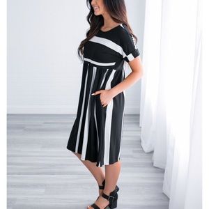 Maisie Striped Midi Comfy Dress, Liam and Co. NWOT